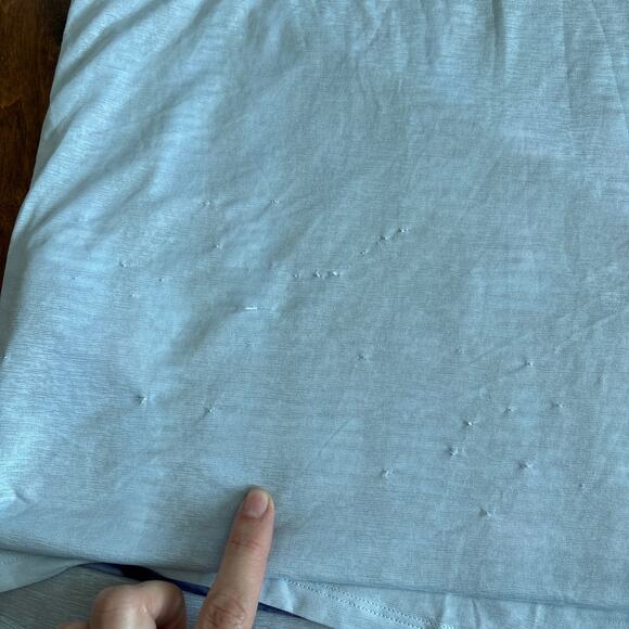 Athleta Girl Perfect Pair Athletic Tank Top Blue Green Printed Sz XL/14 Set of 2 - Picture 9 of 12